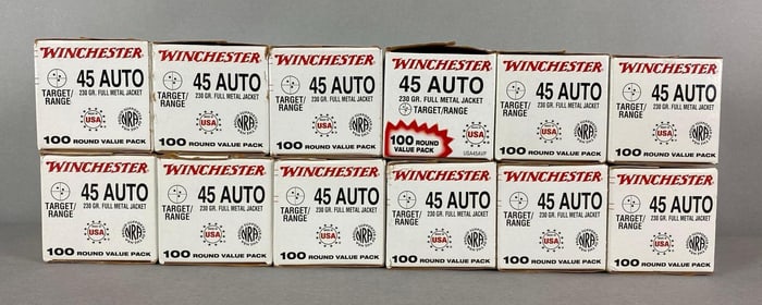 1,200 Rounds of Winchester 45 Auto 230 Gr Ammunition