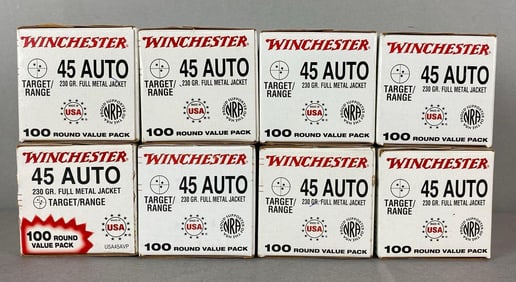 800 Rounds of Winchester 45 Auto 230 Gr Ammunition