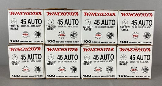 800 Rounds of Winchester 45 Auto 230 Gr Ammunition