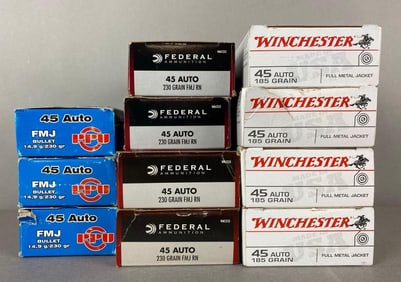 850 Rounds of Assorted 45 Auto Ammunition