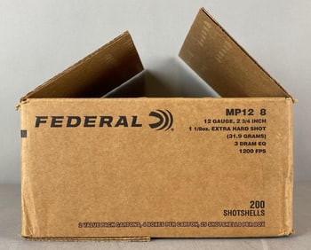 2 Boxes of 100 Federal 12 Gauge Shotgun Ammunition