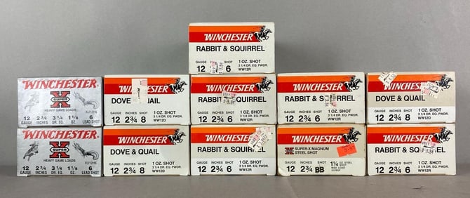 11 Boxes of 25 Assorted Winchester 12 Gauge Shotgun Ammunition