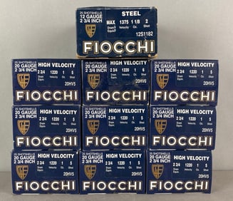 10 Boxes of 25 Fiocchi 12 Gauge Shotgun Ammunition