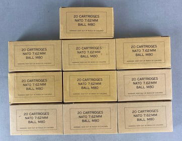 10 Boxes of PMC 7.62 mm Ball M80 Ammunition