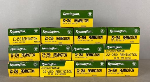 13 Boxes of 20 Rounds of Remington 22-250 55 Gr Ammunition