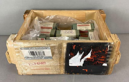 Group of Middle Eastern 9mm Ammunition in Wood Crate