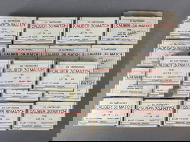 19 Boxes of 30 Cal T291 173 Gr Ammunition with Ammunition Can