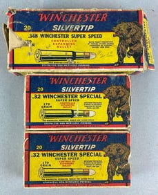 3 Boxes of VintageWinchester Silvertop Ammunition
