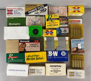 Group of 24 Partial Assorted Boxes of Ammunition