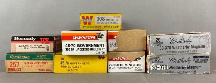9 Boxes of Assorted Ammunition