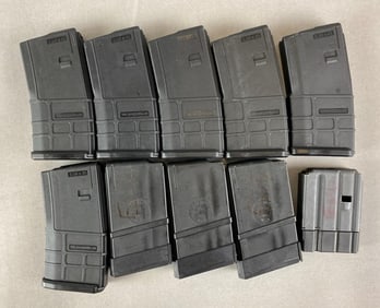 Group of 10 Assorted 223/556 Banana Magazines