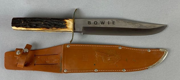 Edge Brand 443 Bowie Knife with Stag Handle