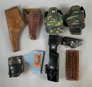 Group of Pistol Holsters and More