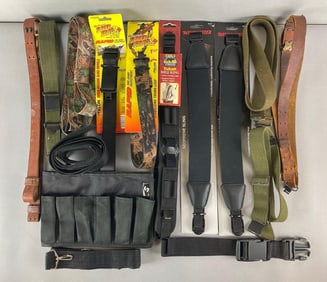 Group of 13 Assorted Rifle Slings and More