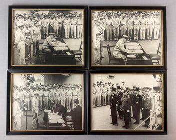 Group of 4 Prints of WW2 Japanese Surrender