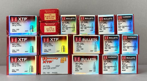 Group of Full / Partially Full Hornady Bullet Boxes