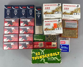 Group of Full / Partially Full .22 Cal Cartridge Boxes