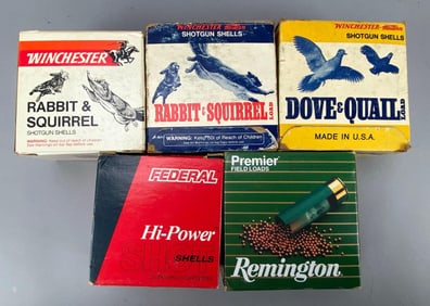 Group of Full / Partially Full Shotgun Shell Boxes