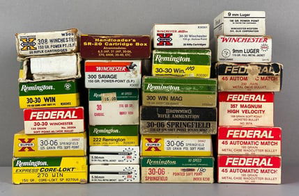 Group of Full / Partially Full Assorted Cartridge Boxes