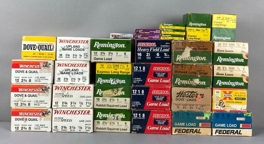 Group of Full / Partially Full Shotgun Shell Boxes