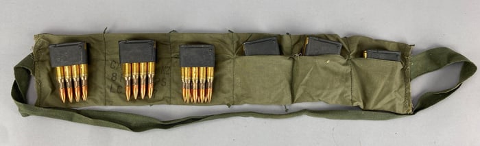 US Military .30 Cal Bandolier with Clips
