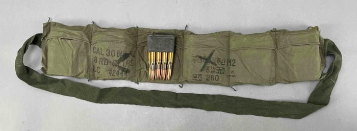 M1 Garand Ammunition Bandolier with Full Clips