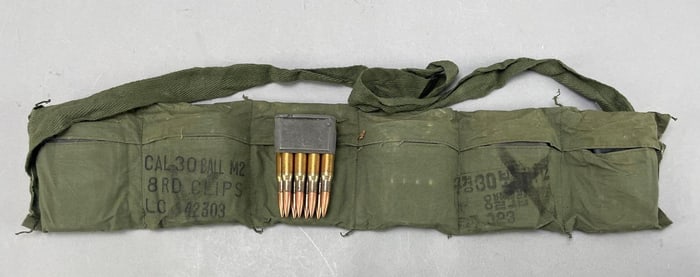 M1 Garand Ammunition Bandolier with Full Clips