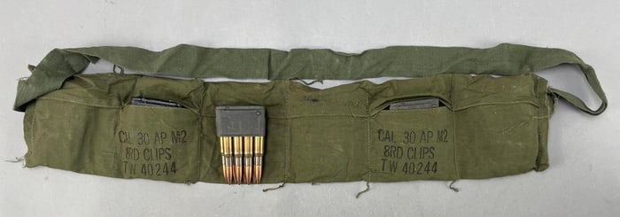 M1 Garand Ammunition Bandolier with Full Clips