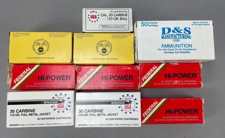 Group of .30 Cal. Carbine Cartridges