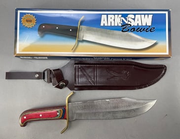 Sawmill Cutlery Ark n Saw Bowie Knife with Sheath