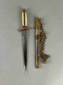 WW2 Bulgarian Army Officers Dagger with Scabbard