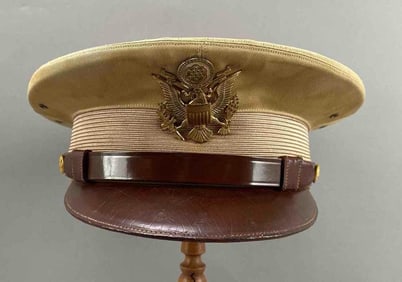 WW2 U.S. Army Tan Visor Hat