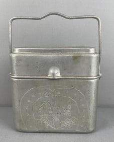 1937 WW2 French Mess Kit with Trench Art Design