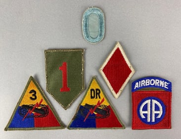 Group of 6 WW2 Military Patches