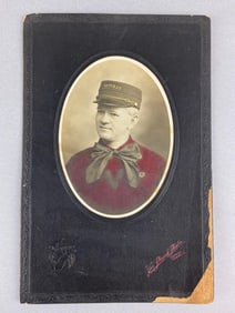Antique Tinted Reading Veteran Fireman Photo
