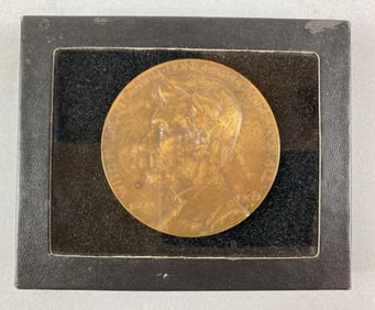 1909 Bronze Lincoln Table Medallion