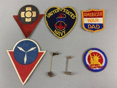 Group of 7 WW2 Homefront Insignia