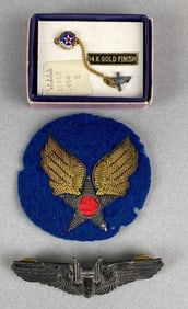 Group of 3 WW2 Army Air Force Pins and Patches