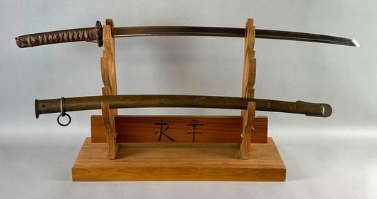 WW2 Era Japanese Military NCO Katana with Metal Scabbard