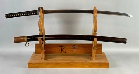 Signed Japanese Katana with Wood Sheath