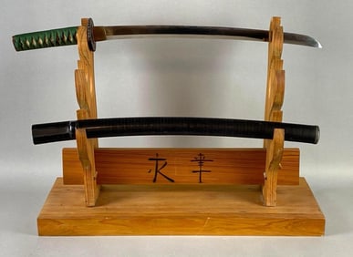 Antique Japanese Wakizashi with Wood Sheath