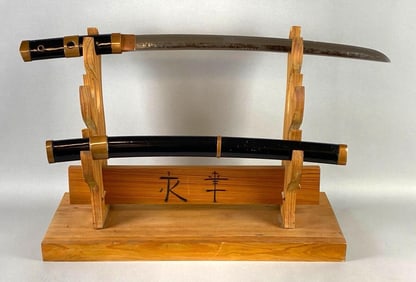 Antique Japanese Ko Katana with Lacquered Shira Saya Sheath