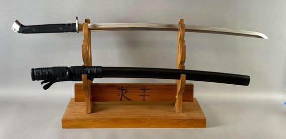 Modern Honshu Boston Katana with Leather Wrapped Scabbard