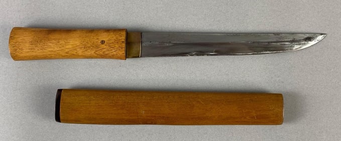 Japanese Tanto Dagger with Wood Sheath