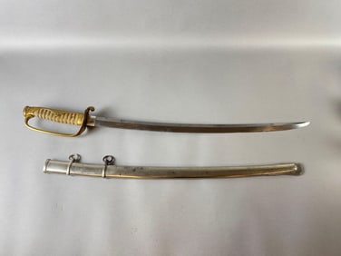 WW2 Era Japanese Officers Sword with Metal Scabbard