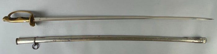 Signed Japanese Tachibana Clan Sword with Metal Scabbard