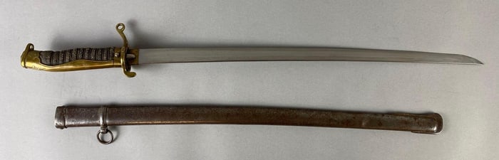 WW2 Era Japanese Sword with Metal Scabbard