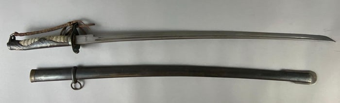WW1 Era Japanese Grade 2 Manchukuo Imperial Army Sword with Metal Scabbard