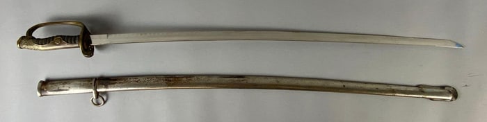 WW2 Era Japanese Police Officer Sword with Metal Scabbard