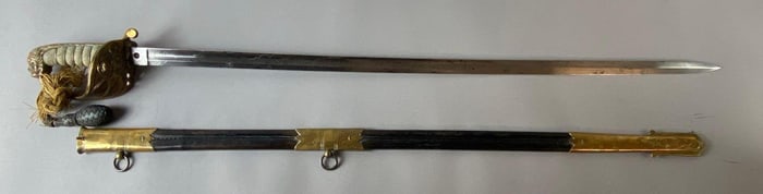 English Pattern 1847 Royal Naval Sword with Cabinet Card